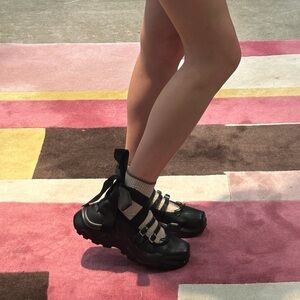 AKIKOAOKI Giselle-faux leather BKxBK